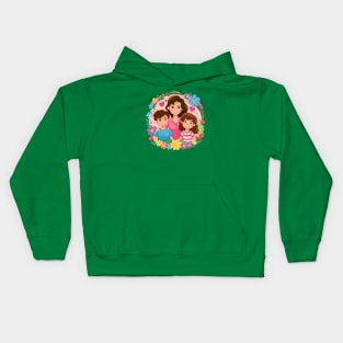 A Mother's Treasure, Son and Daughter Creating Memories Kids Hoodie